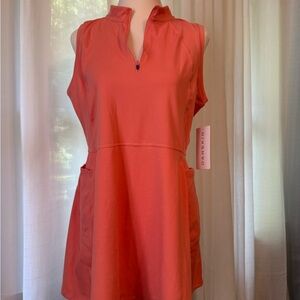 Danskin New Large Athletic Golf Dress - Coral or Orange, Size L